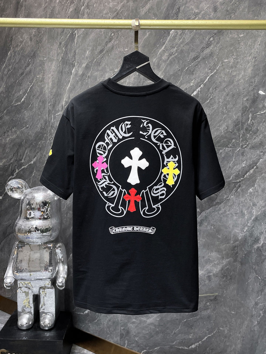 Multicolor Cross Horseshoe Black T-Shirt™