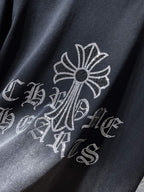 Rhinestone Cross Faded Black T-Shirt™