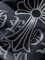 Rhinestone Cross Faded Black T-Shirt™