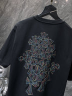 Multicolor Cross Cluster Black T-Shirt™