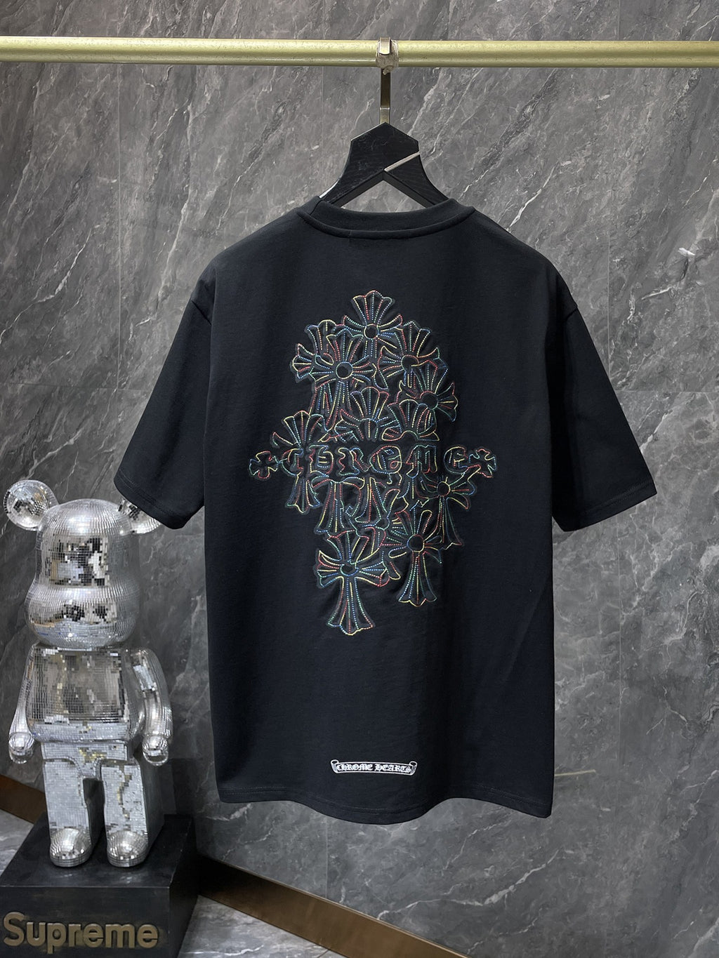 Multicolor Cross Cluster Black T-Shirt™
