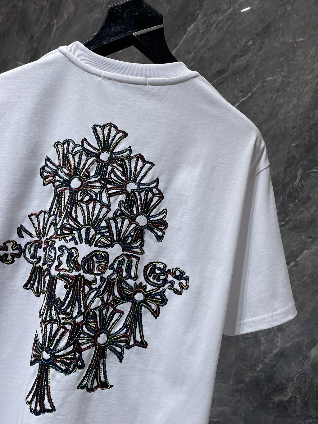 Multicolor Cross Cluster White T-Shirt™