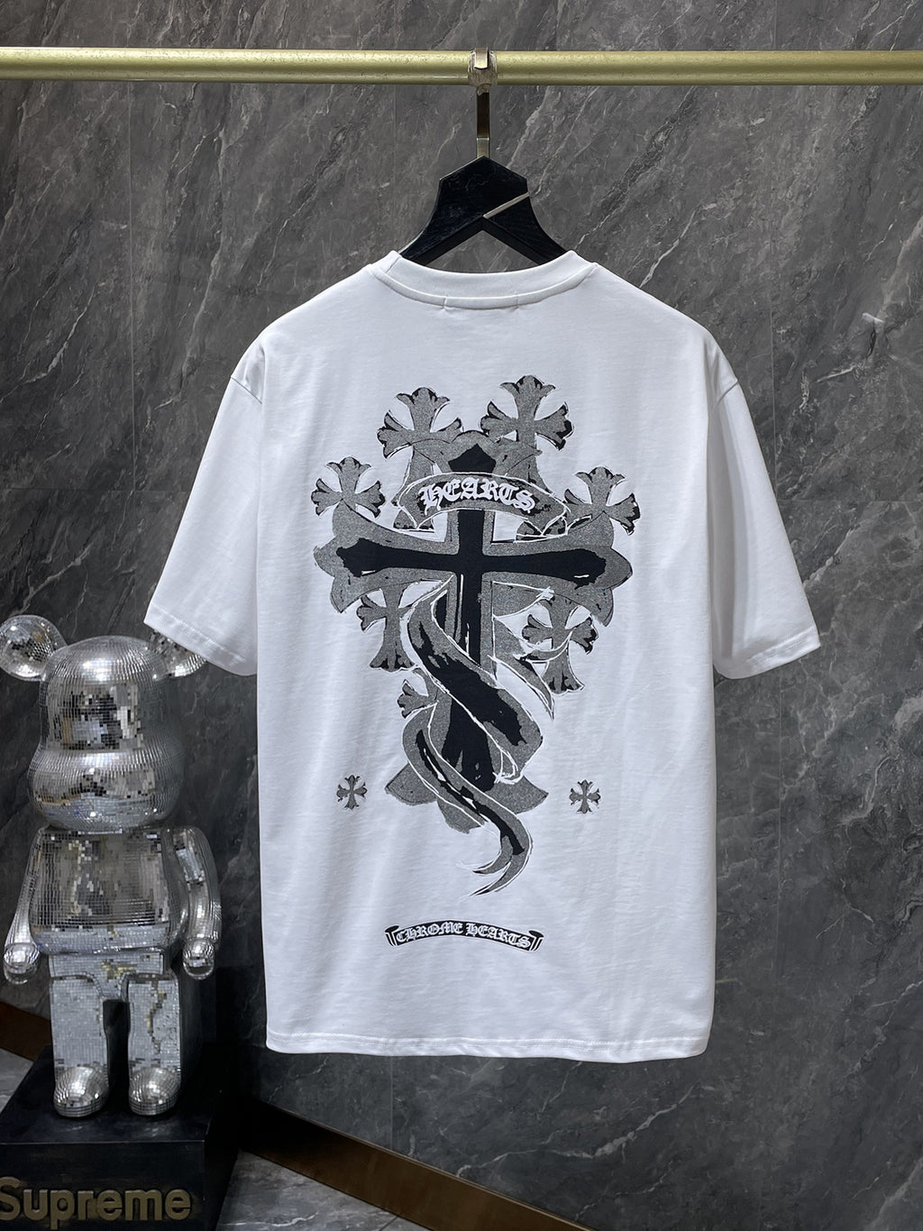Silver Cross Swirl White T-Shirt™
