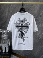 Silver Cross Swirl White T-Shirt™