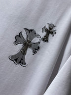 Silver Cross Swirl White T-Shirt™