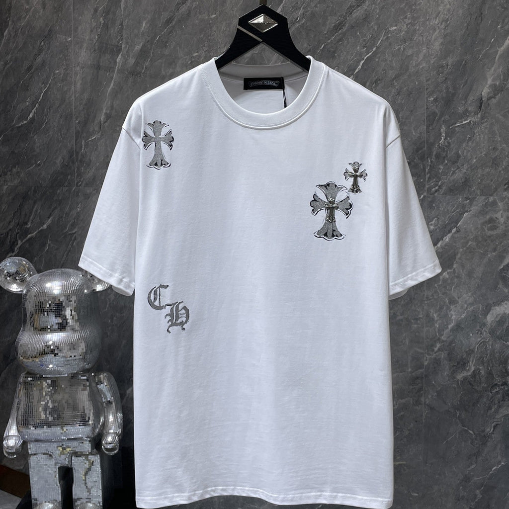 Silver Cross Swirl White T-Shirt™