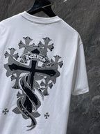 Silver Cross Swirl White T-Shirt™