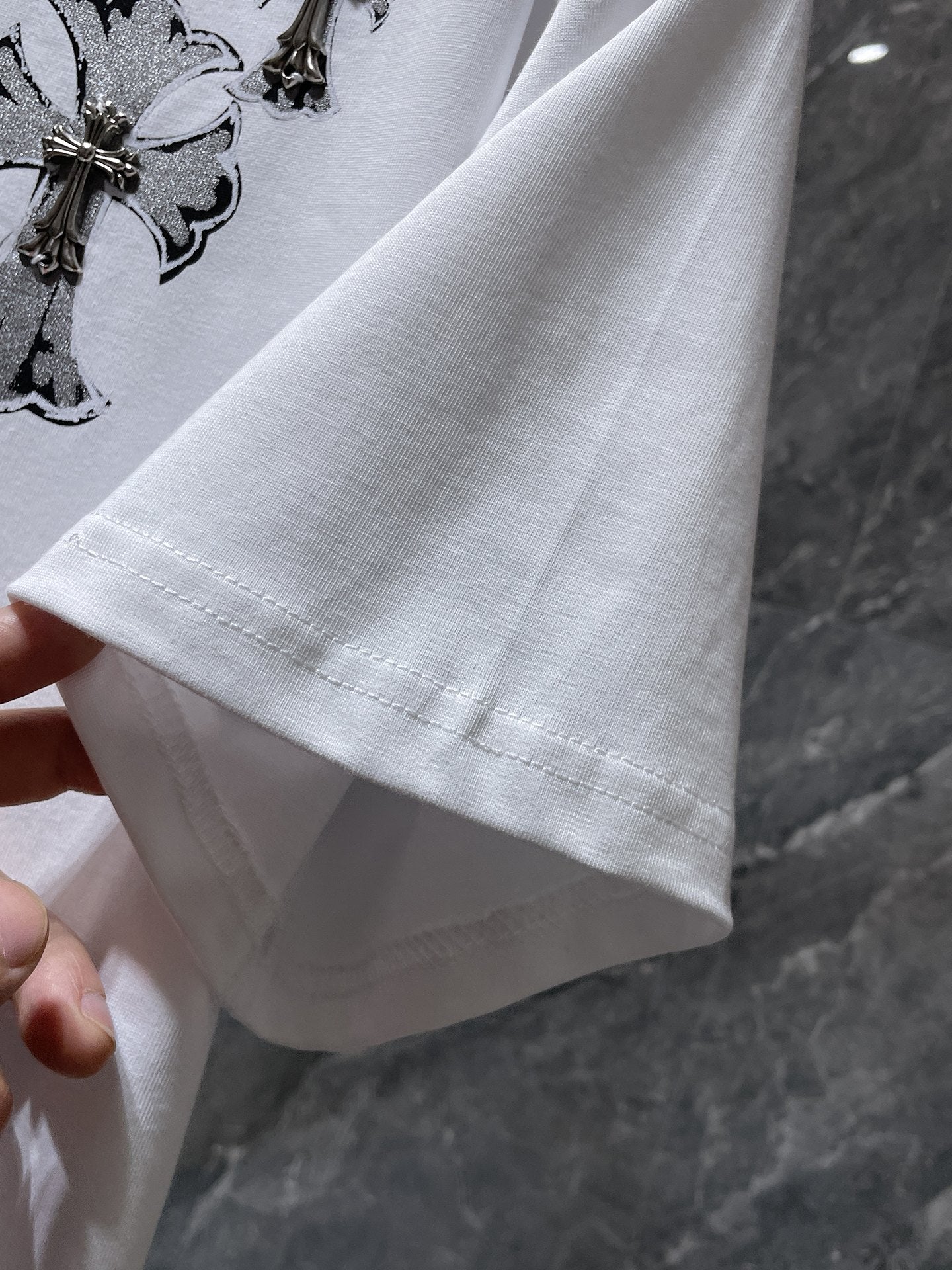 Silver Cross Swirl White T-Shirt™