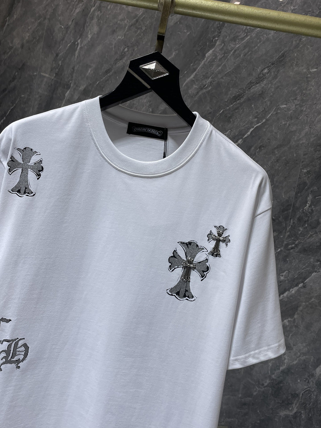Silver Cross Swirl White T-Shirt™