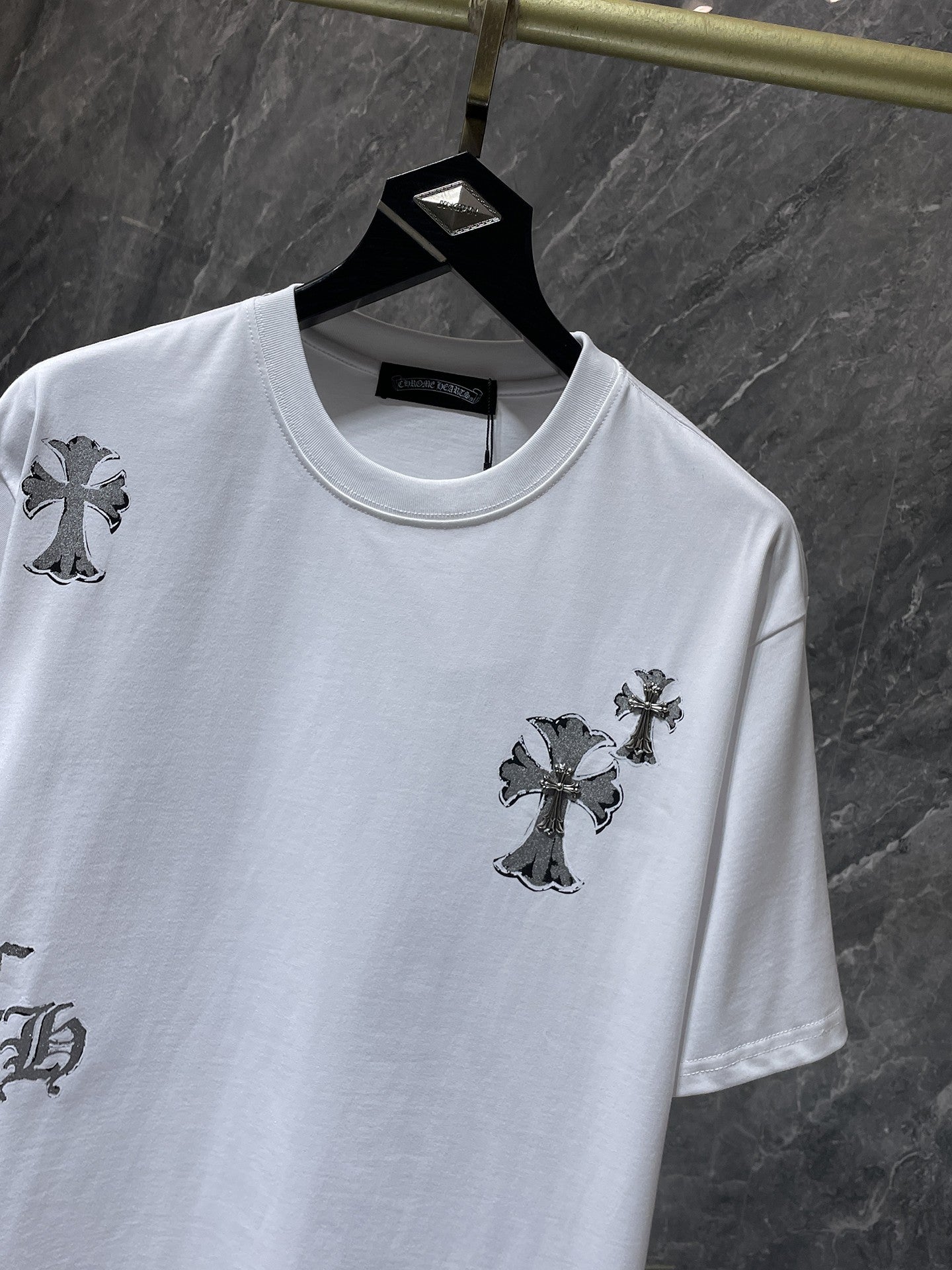 Silver Cross Swirl White T-Shirt™