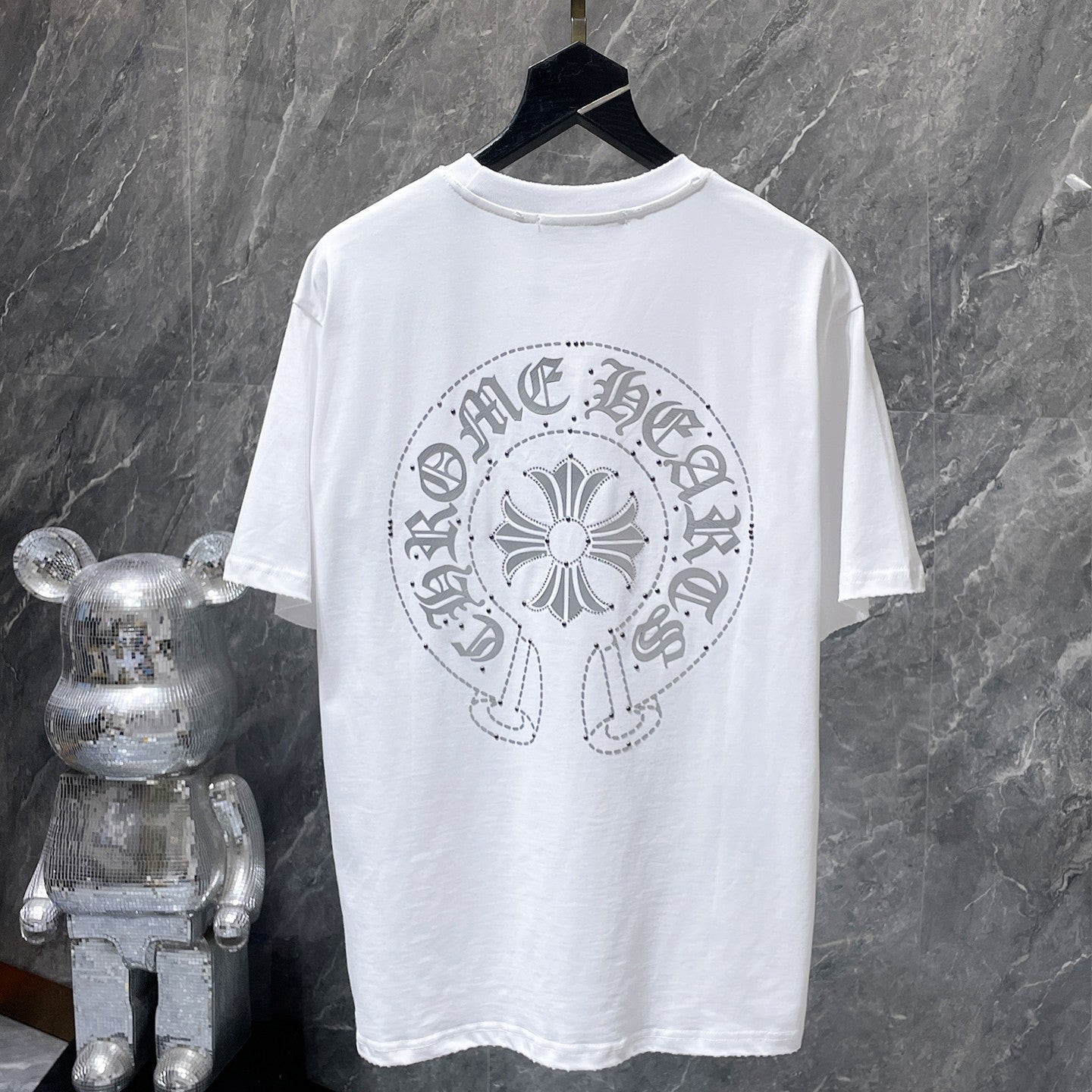 Dotted Horseshoe Cross White T-Shirt™