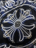 Blue Plaid Horseshoe Black T-Shirt™