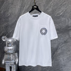 Blue Plaid Horseshoe White T-Shirt™