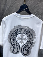 Washed Horseshoe Cross White T-Shirt™
