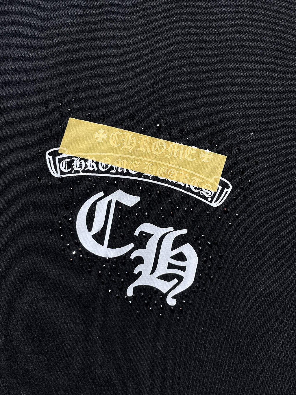 Yellow Horseshoe Logo Black T-Shirt™