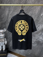 Yellow Horseshoe Logo Black T-Shirt™