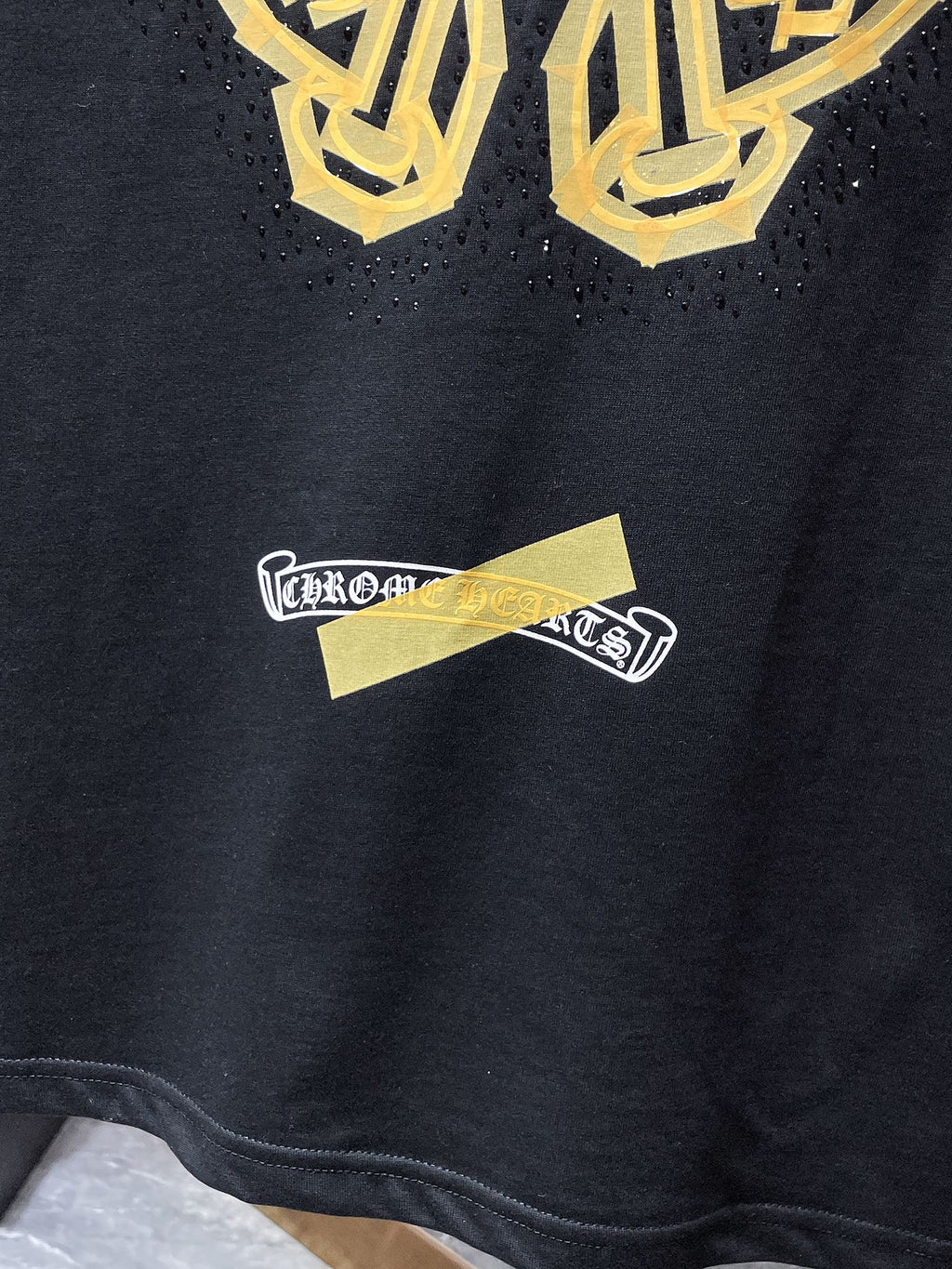 Yellow Horseshoe Logo Black T-Shirt™
