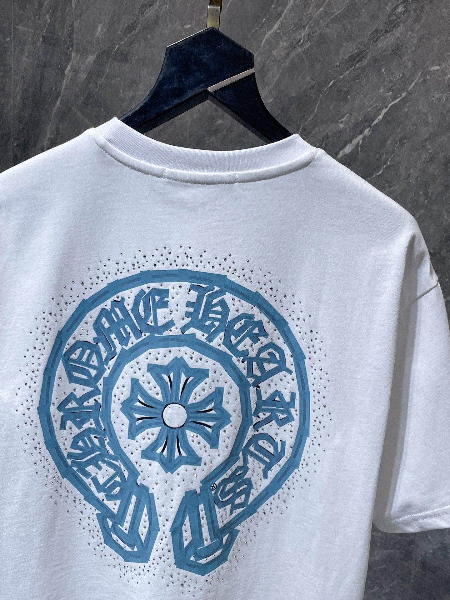Blue Horseshoe Logo White T-Shirt™