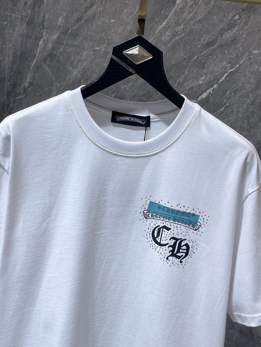 Blue Horseshoe Logo White T-Shirt™