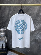 Blue Horseshoe Logo White T-Shirt™