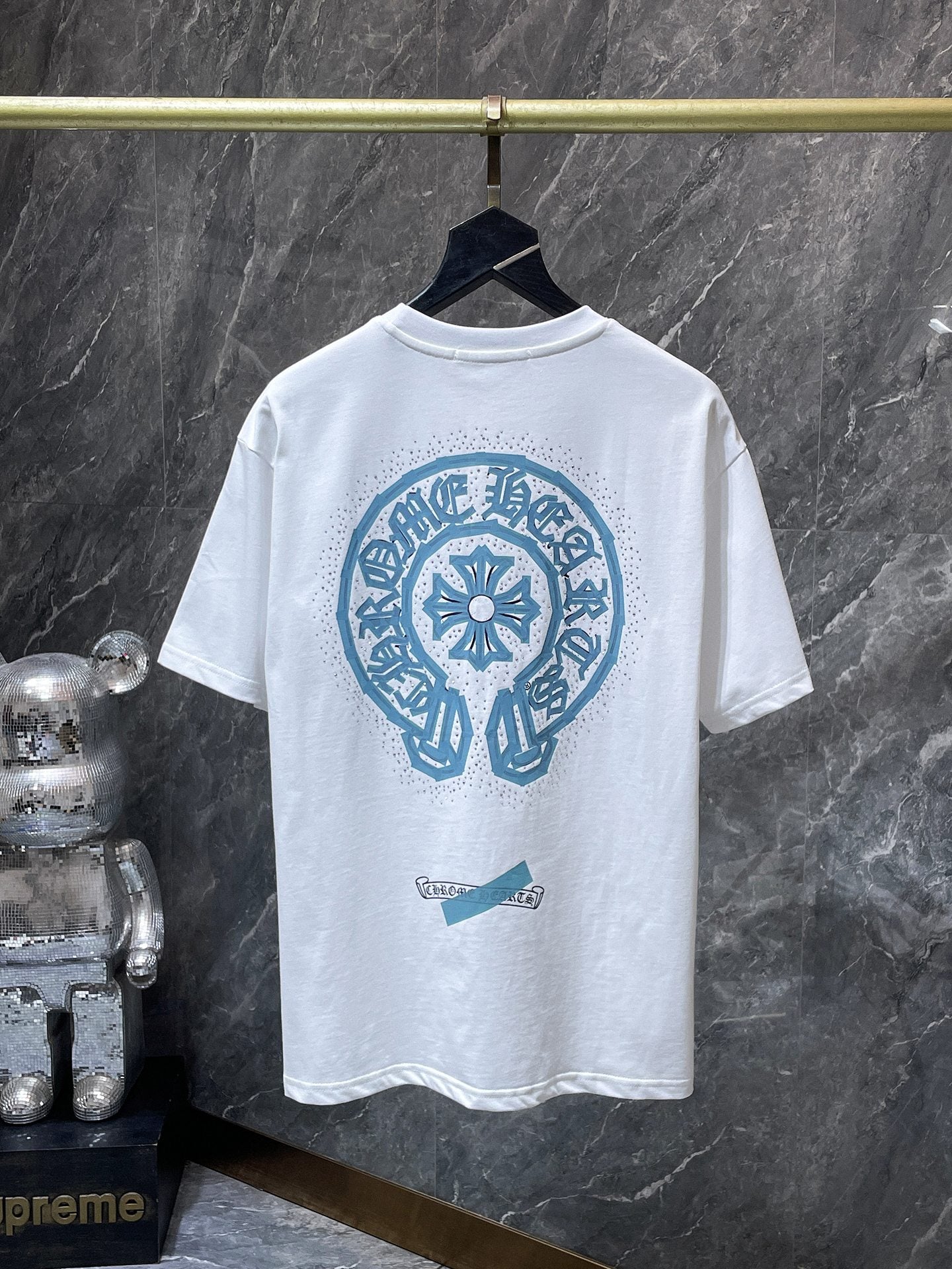 Blue Horseshoe Logo White T-Shirt™