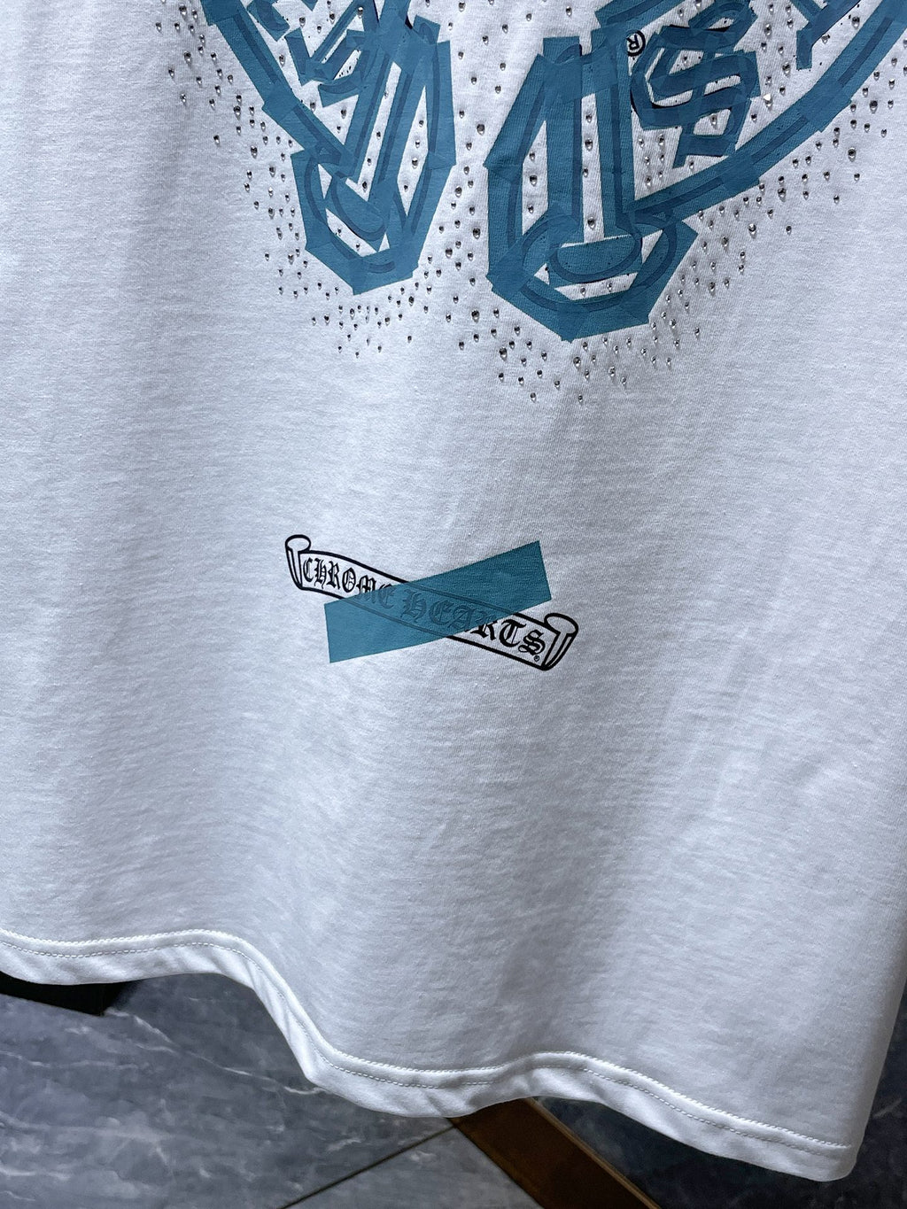 Blue Horseshoe Logo White T-Shirt™