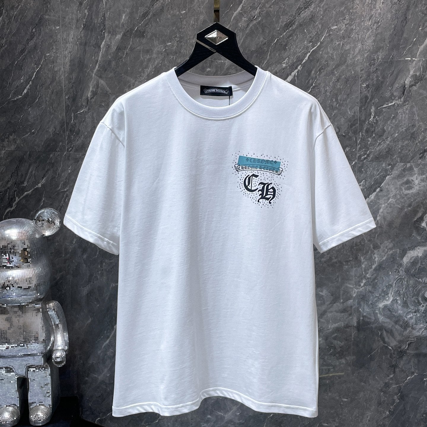 Blue Horseshoe Logo White T-Shirt™