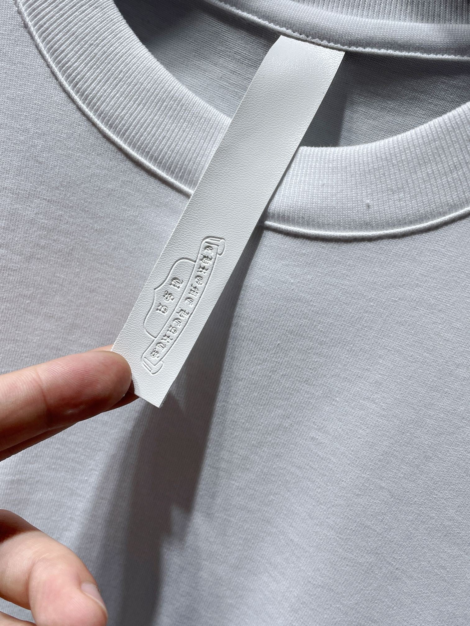 Blue Vertical Cross Patch White T-Shirt™