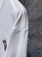 Red Plaid Layered Cross White T-Shirt™