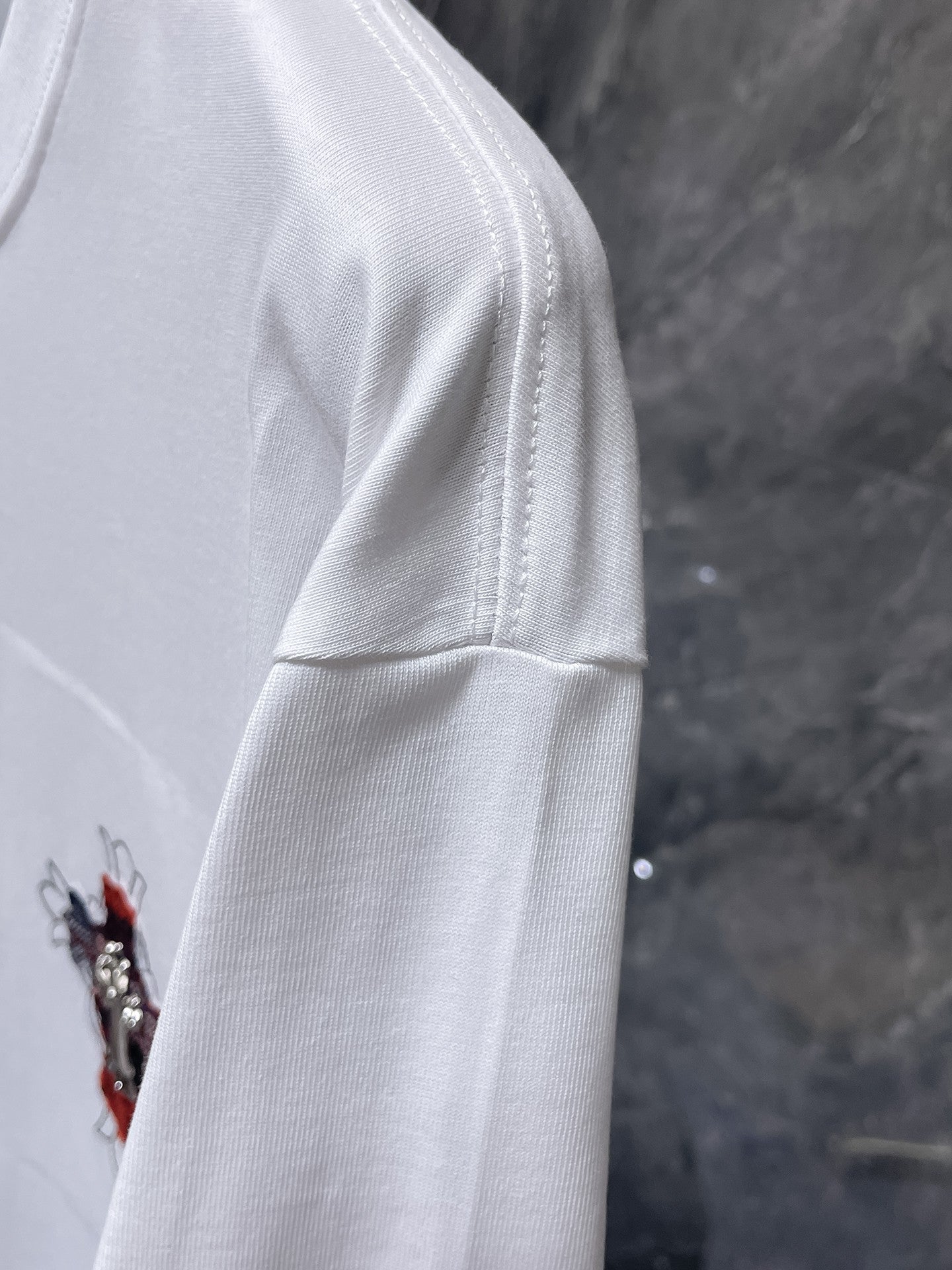 Red Plaid Layered Cross White T-Shirt™