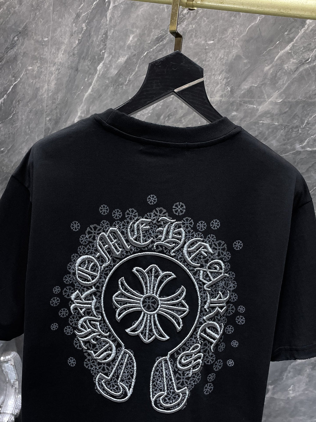 Monochrome Horseshoe Logo Black T-Shirt™