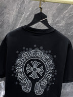 Monochrome Horseshoe Logo Black T-Shirt™