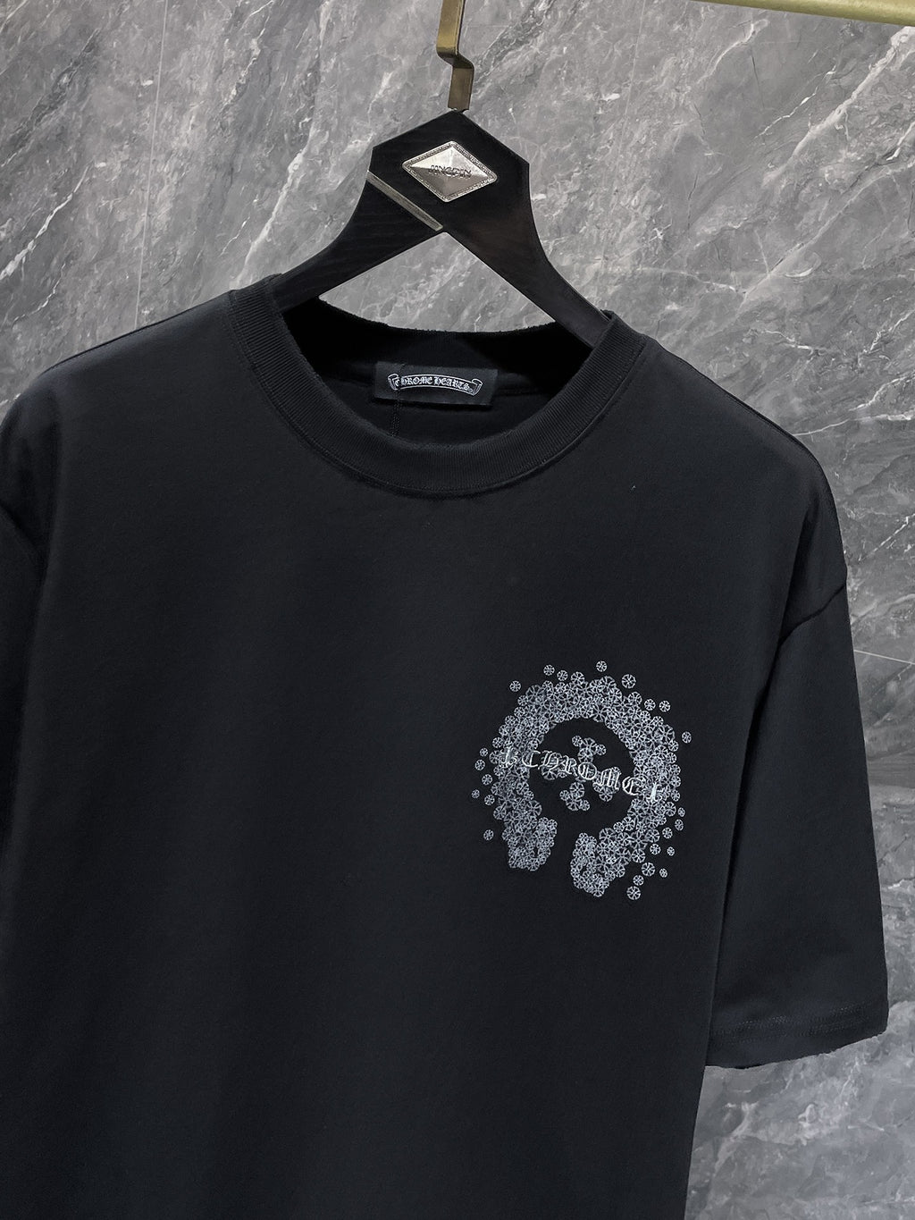 Monochrome Horseshoe Logo Black T-Shirt™