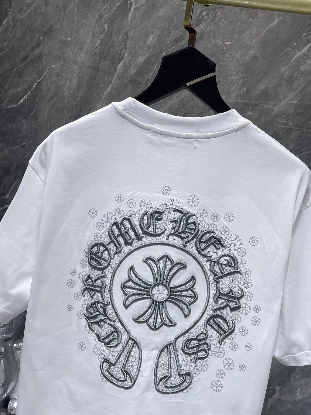 Monochrome Horseshoe Logo White T-Shirt™
