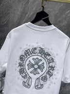 Monochrome Horseshoe Logo White T-Shirt™