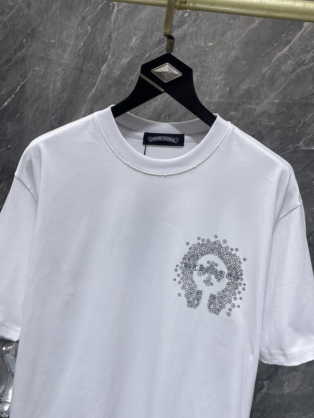 Monochrome Horseshoe Logo White T-Shirt™