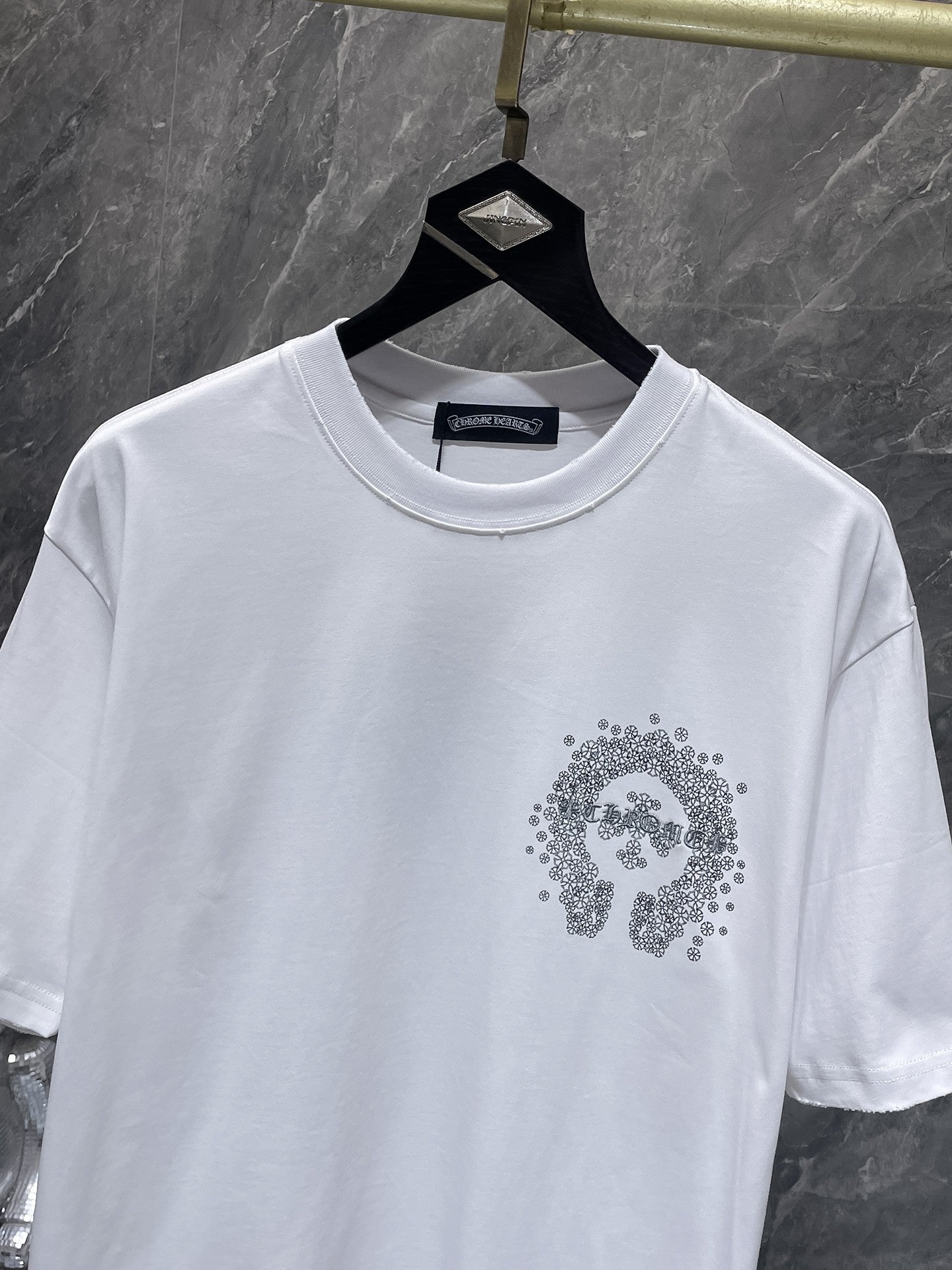 Monochrome Horseshoe Logo White T-Shirt™