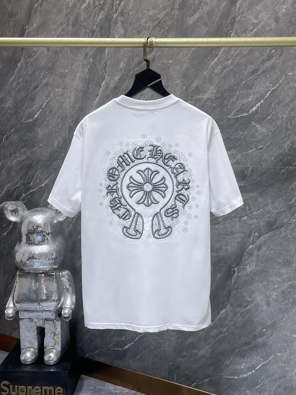 Monochrome Horseshoe Logo White T-Shirt™
