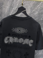 Rhinestone Script Logo Black T-Shirt™