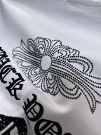 Rhinestone Script Logo White T-Shirt™