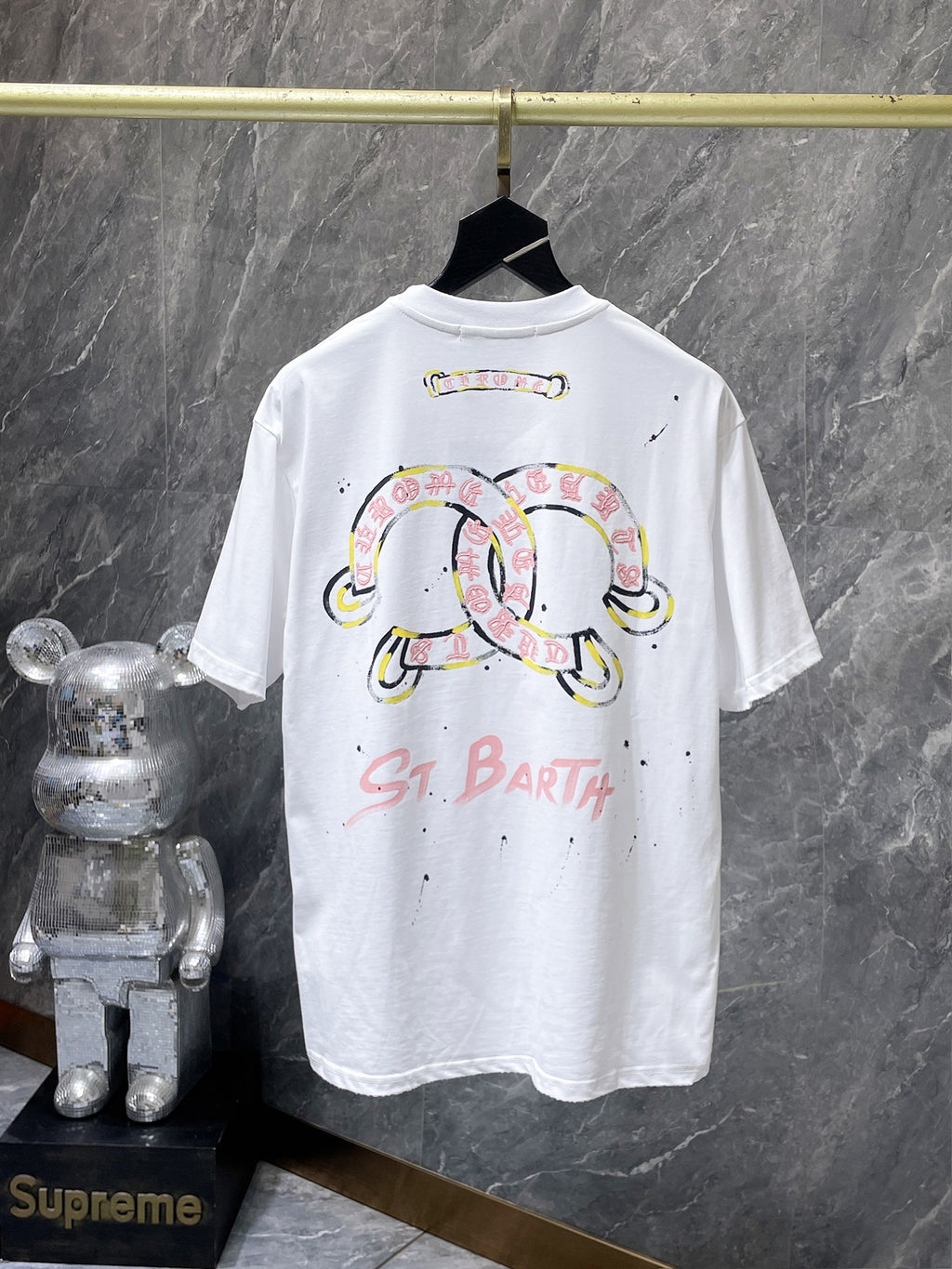 Pink Double Horseshoe White T-Shirt™