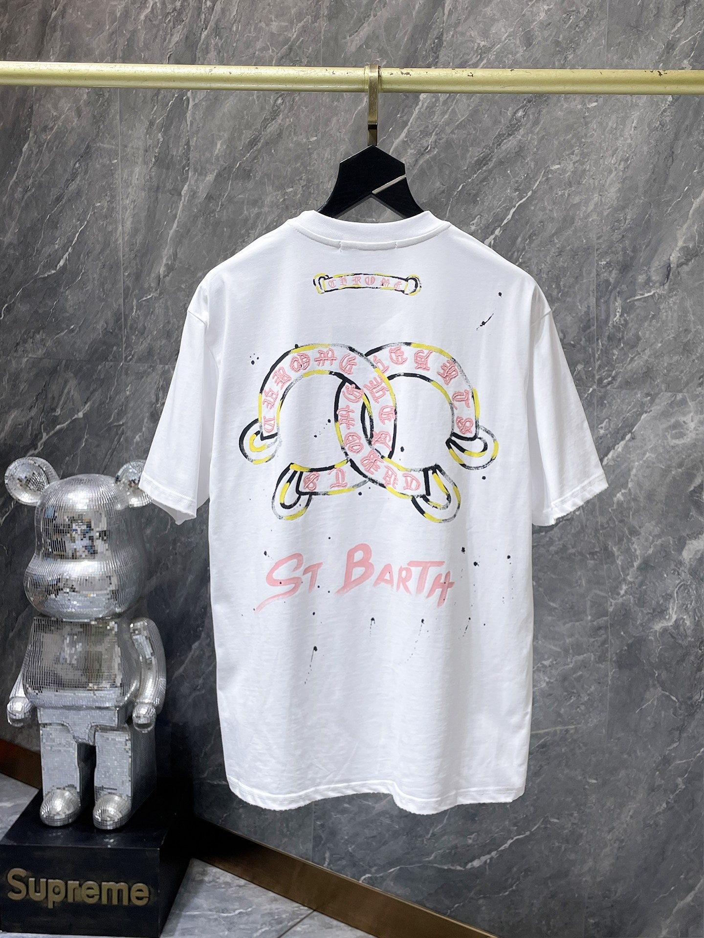 Pink Double Horseshoe White T-Shirt™