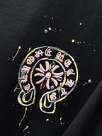 Pink Double Horseshoe Black T-Shirt™