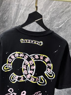 Pink Double Horseshoe Black T-Shirt™