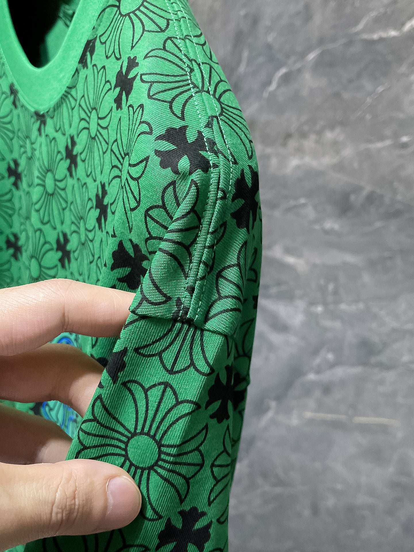 Monogram Floral Cross Green T-Shirt™