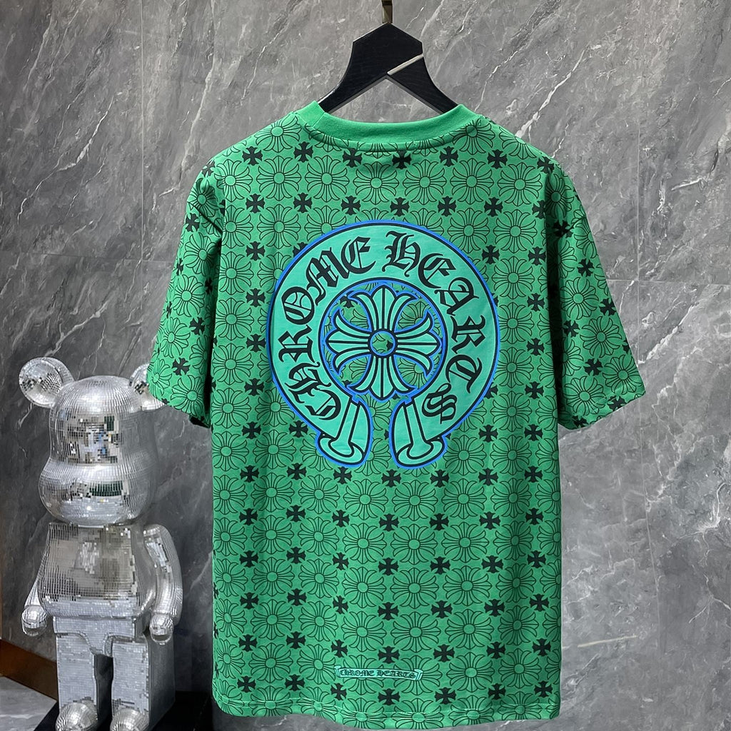 Monogram Floral Cross Green T-Shirt™