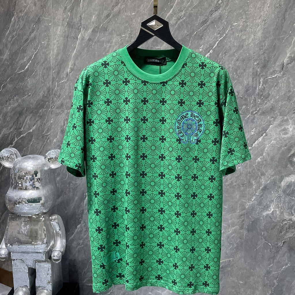 Monogram Floral Cross Green T-Shirt™