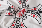 Red Ornate Cross Black T-Shirt™