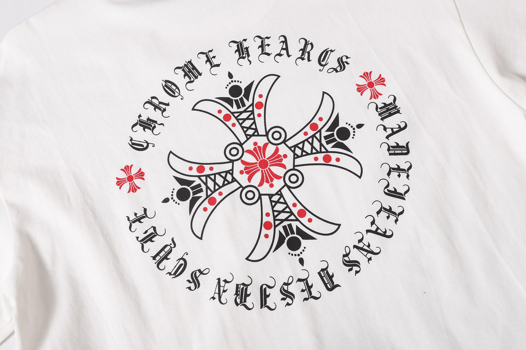 Red Ornate Cross Black T-Shirt™