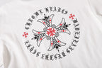 Red Ornate Cross Black T-Shirt™